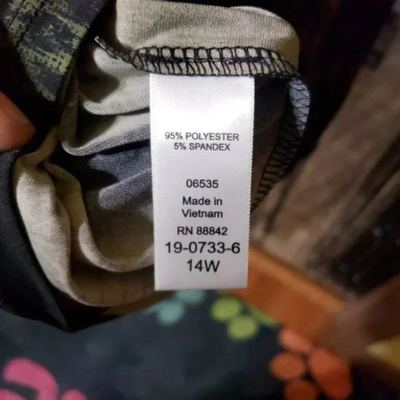 Roaman"s Safari Green Multi Jungle Shift Dress - Picture 6 of 8